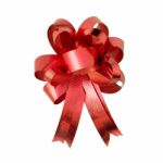 Red Ribbon For Gift Stock Photo