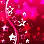 Background Red Indicates Abstract Twirl And Stars Stock Photo