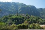 Immigrant House Group On Mountains Stock Photo