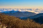 Sunrise At Deogyusan Mountains In Winter,south Korea Stock Photo