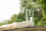 Water In A Glass Stock Photo