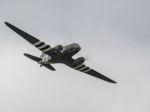 Dakota Aeroplane Flying Over Biggin Hill Airfield Stock Photo