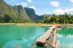 Bamboo Floating Resort Stock Photo