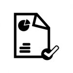 Analytic Report Symbol Icon  Illustration On White B Stock Photo