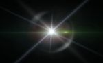 Digit Lens Flare With Bright Light In Black Background Used For Texture And Material.lens Flare Or Star Flare In Black Background.modern Nature Flare Effect Stock Photo