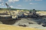 Coal Mining Machine - Mine Excavator Stock Photo