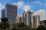 Financial District Of Los Angeles Stock Photo