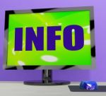 Info On Monitor Means Knowledge Information And Assistance
 Stock Photo