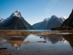 Mountains Reflecting In  A Lake Stock Photo