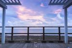 Woody Point Jetty At Sunset Stock Photo