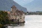 Chateau De Chillon In Montreux Switzerland Stock Photo