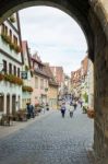 Medieval City Of Rothenburg Stock Photo