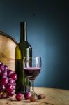 Wine Grapes In Winery Stock Photo