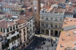 View Of Verona From The Lamberti Tower Stock Photo