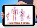 Parenting Forum Means Mother And Baby And Child Stock Photo