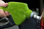 Green Fuel Nozzle Stock Photo