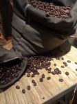 Coffee Beans On Bags Stock Photo