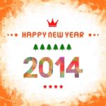 Happy New Year 2014 Card Stock Photo