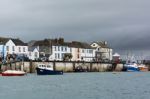 Boats Moored At Appledore Stock Photo