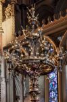 Decorative Light Fitting In Ely Cathedral Stock Photo