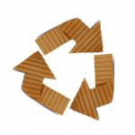 Cardboard Recycling Sign Stock Photo