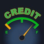 Credit Gauge Represents Debit Card And Bankcard Stock Photo