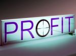 Profit Target Shows Market And Trade Income Stock Photo