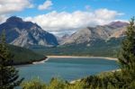 Shoreline Of Lower Two Medicine Lake Stock Photo