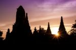 Wat Chaiwattanaram Stock Photo