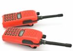 Red Radio Communication Stock Photo