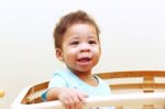 Closeup Of Beautiful Face Of African Baby Stock Photo