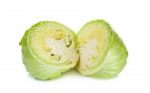 Cabbage Isolated On The White Background Stock Photo