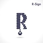 Creative R- Letter Icon Abstract Logo Design  Template Stock Photo