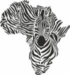 Map Of Africa With The Head Of Giraffe Stock Photo