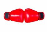 Boxing Gloves On White Background Stock Photo