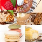 Fresh Dessert Cake Collage Stock Photo