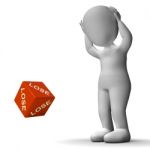 Lose Dice Representing Defeat Failure And Loss Stock Photo