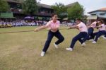 Bangkok, Thailand - Nov 2016: In The Nov 23, 2016. Youth Tug Of War, In Pieamsuwan Elementary School Stock Photo