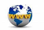 Globe With Www Stock Photo