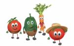 Cartoon Vegetables Stock Photo