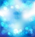 Blue Abstract Background With Bokeh Lights Stock Photo