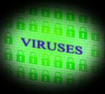 Virus Online Indicates World Wide Web And Secure Stock Photo