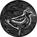 Golden Plover Standing Circle Tribal Art Stock Photo