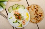 Arab Middle East Goat Yogurt And Cucumber Salad Stock Photo