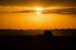 Agriculture Machine Harvesting Field Stock Photo