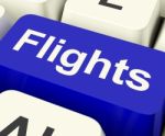 Flights Key In Blue Stock Photo