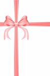 Gift Pink Ribbon Stock Photo