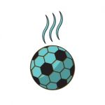 Soccer Ball Sport Thin Line Flat Design Icon  Illustration Stock Photo