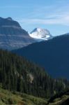 Scenic View Of Glacier National Park Stock Photo