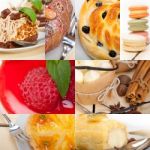 Fresh Dessert Cake Collage Stock Photo